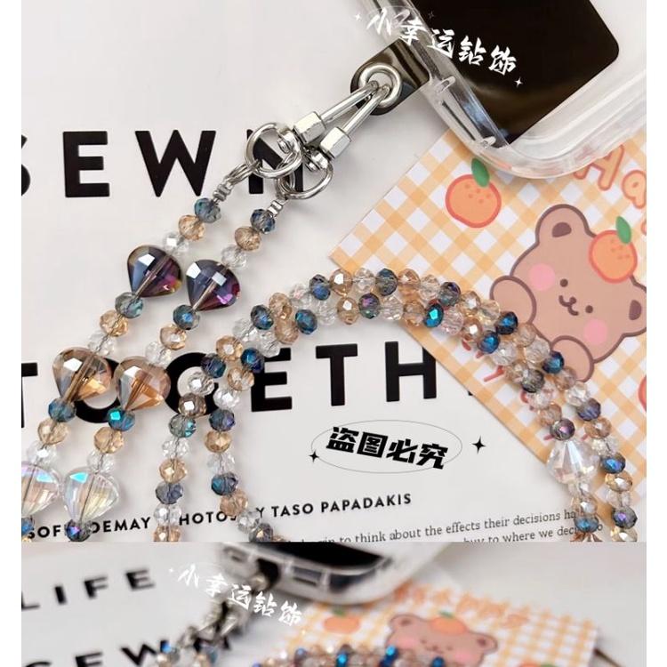 火星兔★背手機 手機斜背 手機長鍊 串珠手機鍊 斜跨 貝殻水晶 長款掛脖 肩背掛飾-細節圖9