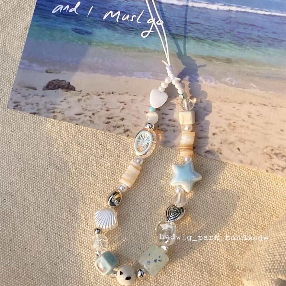 火星兔★吊飾 手機繩 手機吊飾 多巴胺 夏日海風 ccd相機手繩 diy手工串珠 手機掛繩 手機殻 拍立得掛件 小衆-細節圖2