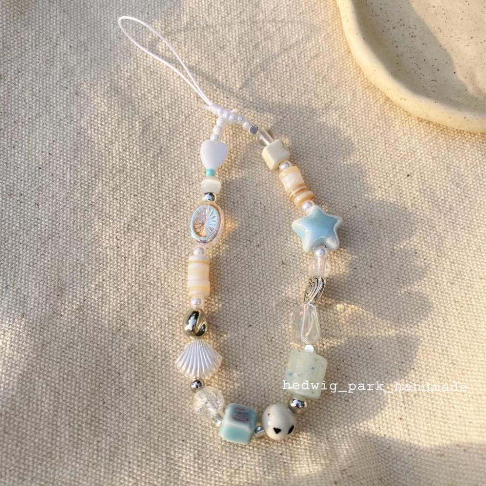 火星兔★吊飾 手機繩 手機吊飾 多巴胺 夏日海風 ccd相機手繩 diy手工串珠 手機掛繩 手機殻 拍立得掛件 小衆-細節圖3