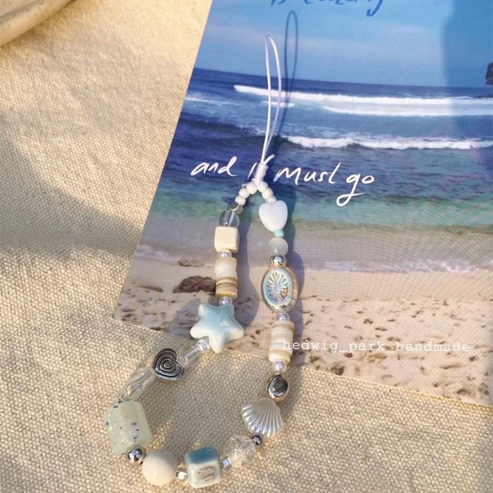 火星兔★吊飾 手機繩 手機吊飾 多巴胺 夏日海風 ccd相機手繩 diy手工串珠 手機掛繩 手機殻 拍立得掛件 小衆-細節圖4