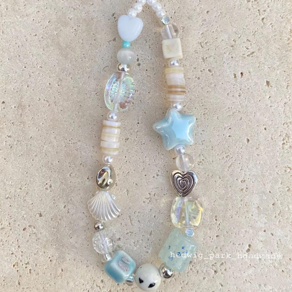 火星兔★吊飾 手機繩 手機吊飾 多巴胺 夏日海風 ccd相機手繩 diy手工串珠 手機掛繩 手機殻 拍立得掛件 小衆-細節圖5