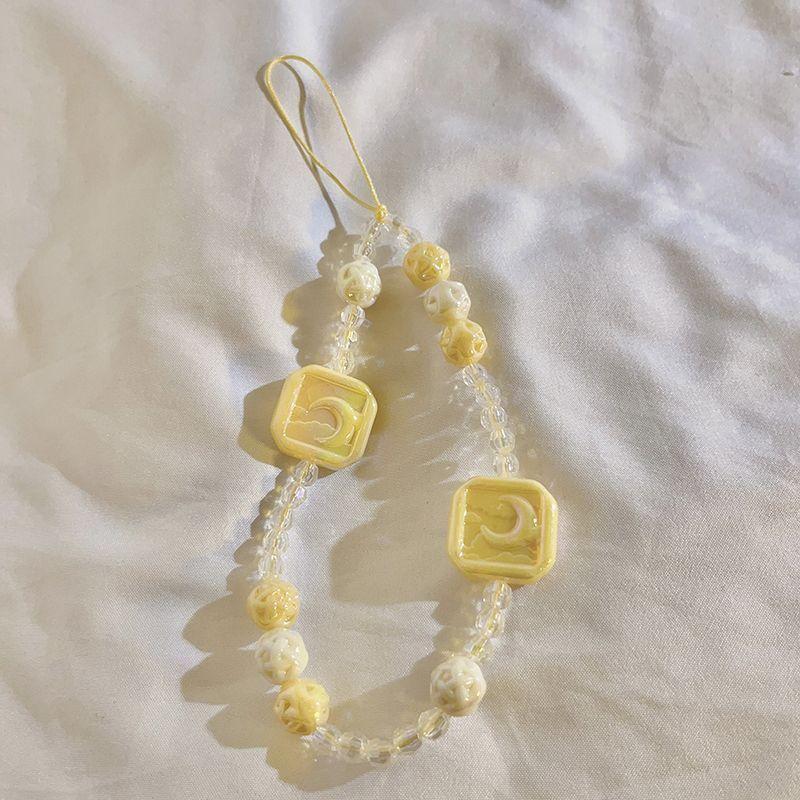 火星兔★吊飾 手機吊飾 多巴胺 掛書包 鑰匙圈 韓系ins淺色方塊月亮 手機掛繩 diy鑰匙扣-細節圖4