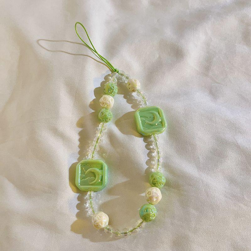 火星兔★吊飾 手機吊飾 多巴胺 掛書包 鑰匙圈 韓系ins淺色方塊月亮 手機掛繩 diy鑰匙扣-細節圖5