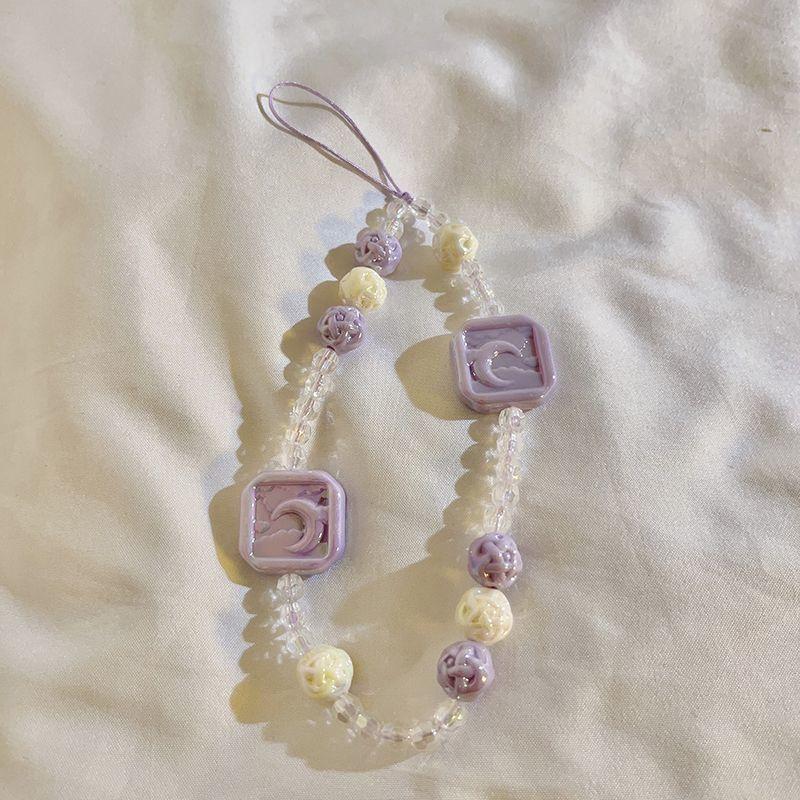 火星兔★吊飾 手機吊飾 多巴胺 掛書包 鑰匙圈 韓系ins淺色方塊月亮 手機掛繩 diy鑰匙扣-細節圖6