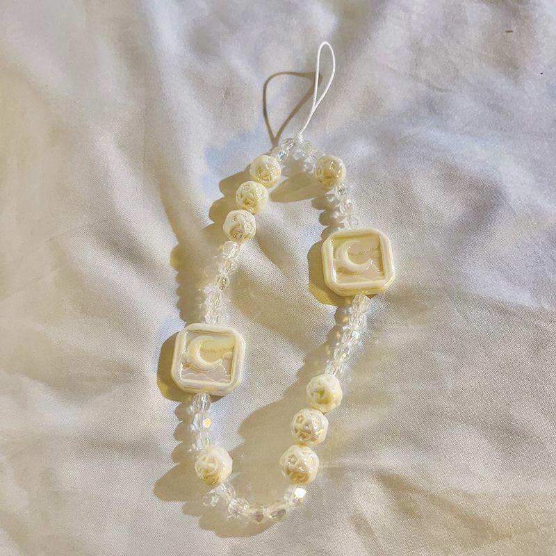 火星兔★吊飾 手機吊飾 多巴胺 掛書包 鑰匙圈 韓系ins淺色方塊月亮 手機掛繩 diy鑰匙扣-細節圖8