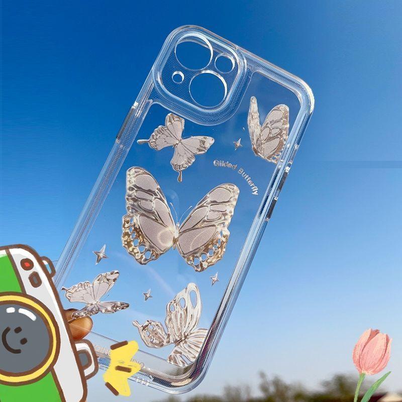 火星兔★IPHONE 高級感蝴蝶 蘋果iPhone14promax手機殻 13 透明 XR女11/12 保護套xs/xr-細節圖8