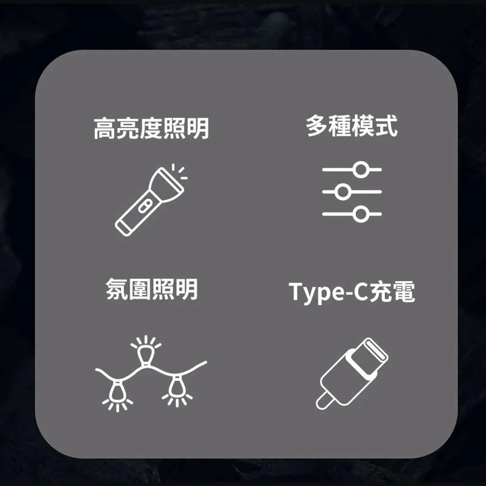 【利百代】LY-7003FL高亮度氛圍Type-C充電手電筒-細節圖8