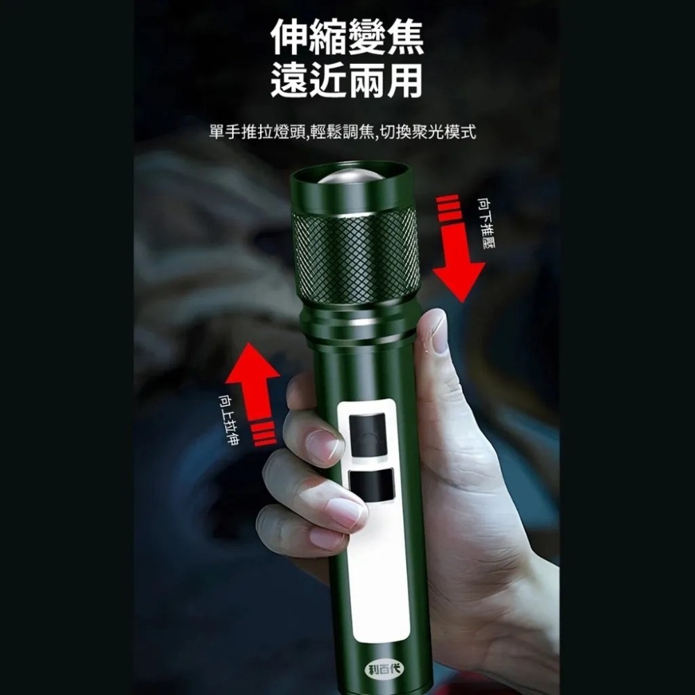 【利百代】LY-7001FL高亮度側光Type-C充電手電筒-細節圖4