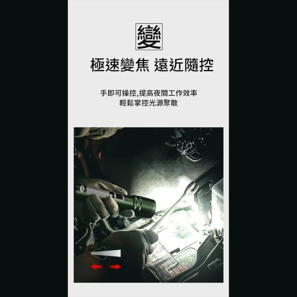 【利百代】LY-7001FL高亮度側光Type-C充電手電筒-細節圖5