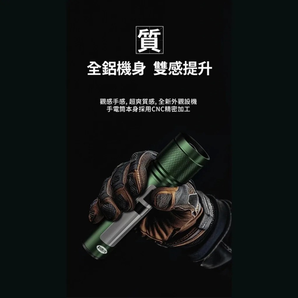【利百代】LY-7001FL高亮度側光Type-C充電手電筒-細節圖6