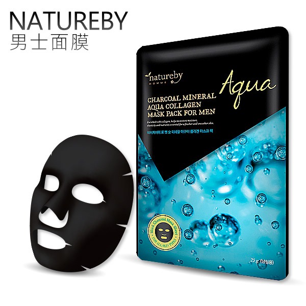 【限時購】【韓國natureby】 原礦炭男士面膜25g-規格圖4