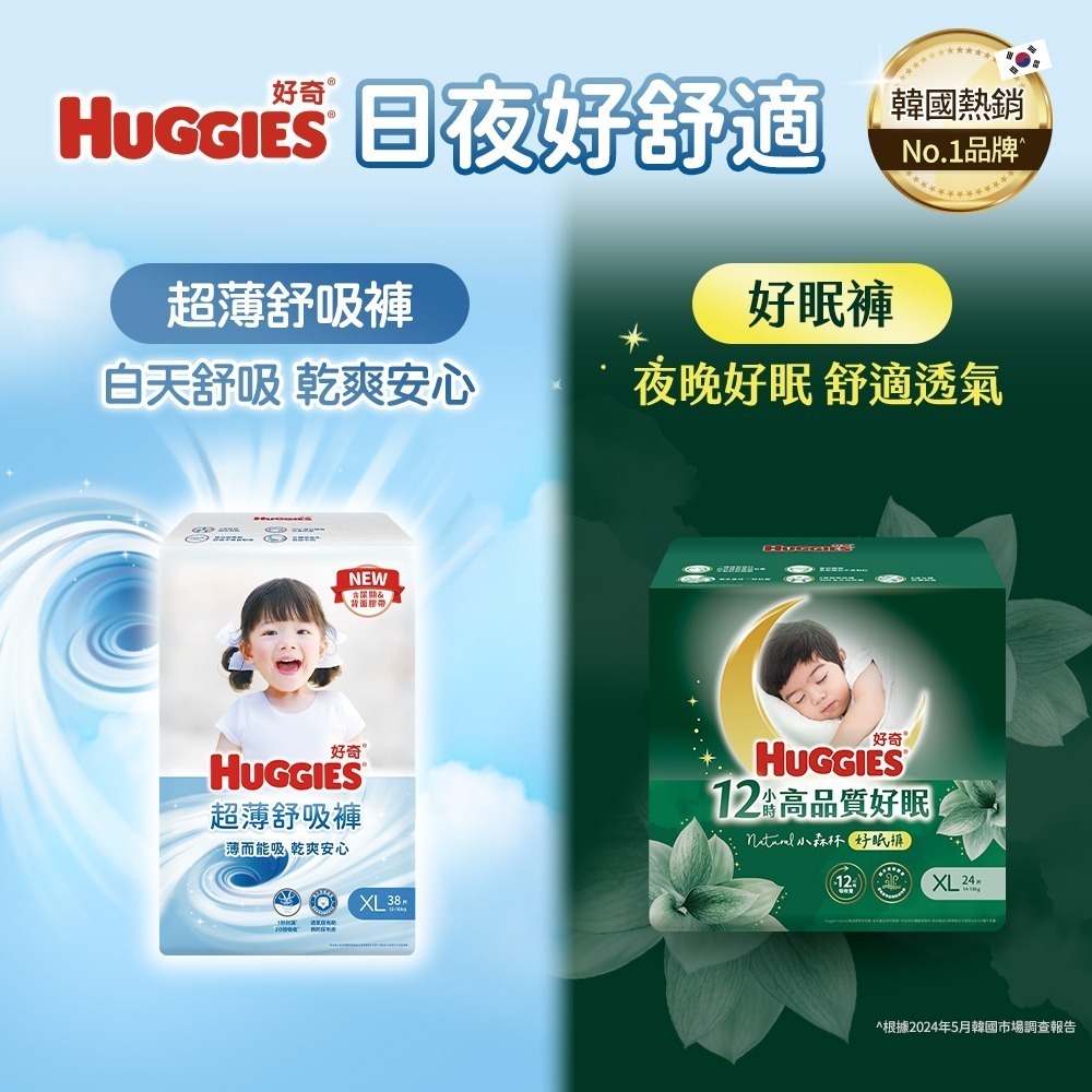 【限時購】【HUGGIES 好奇】 超薄舒吸褲/褲型尿布/褲型紙尿褲 L-XXL/箱-細節圖6