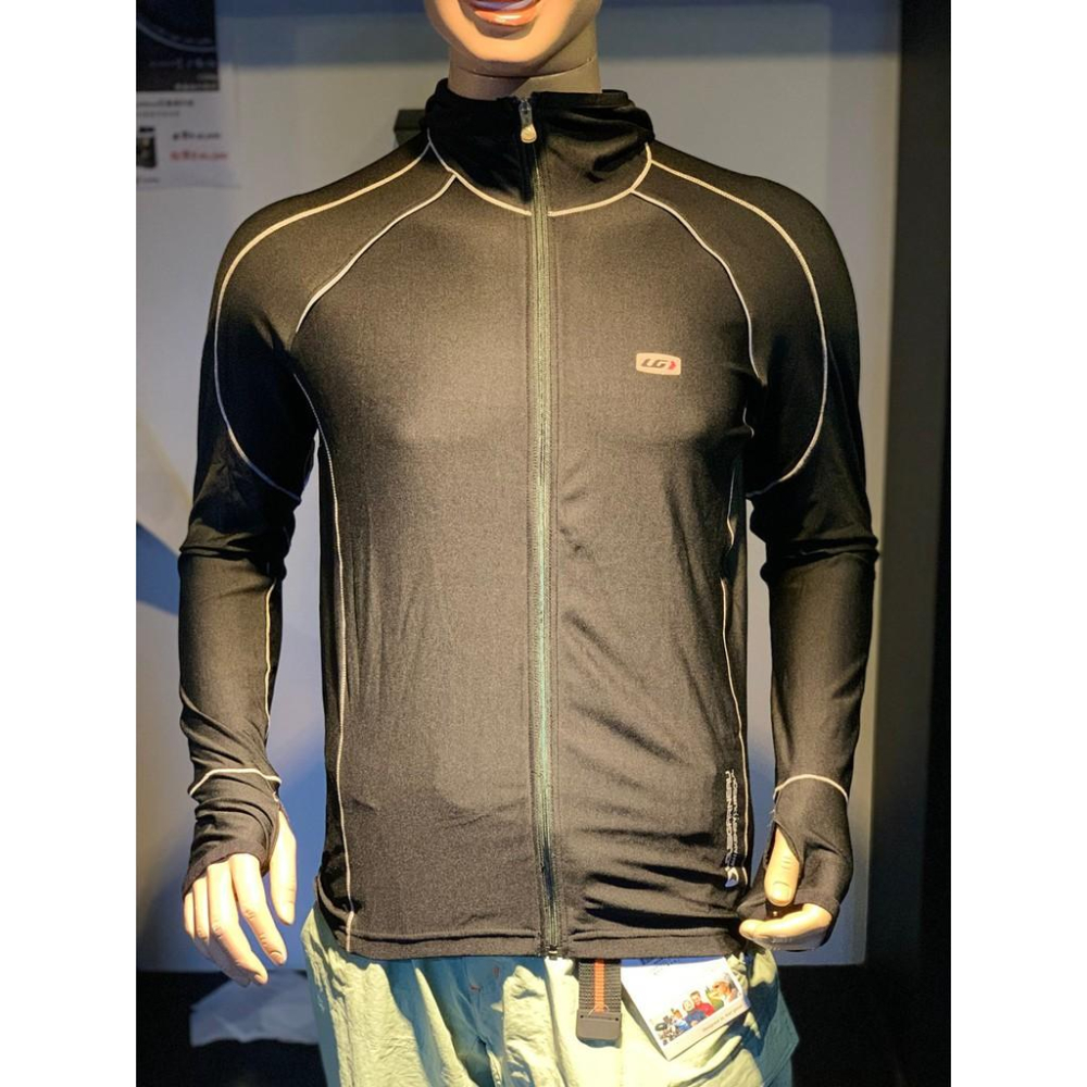 【精選特賣】LOUIS GARNEAU TECH HOODIE 男款 自行車 運動 長袖 連帽 反光條設計 外套 黑色-細節圖2