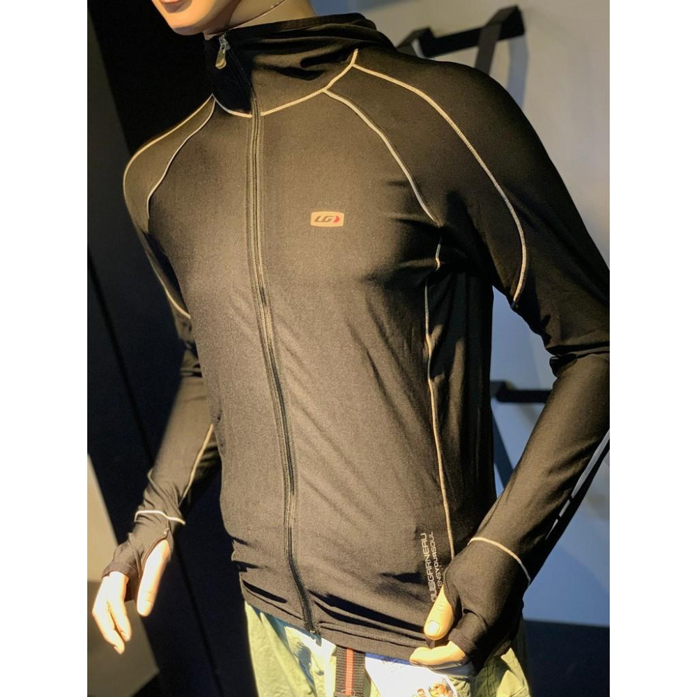【精選特賣】LOUIS GARNEAU TECH HOODIE 男款 自行車 運動 長袖 連帽 反光條設計 外套 黑色-細節圖3