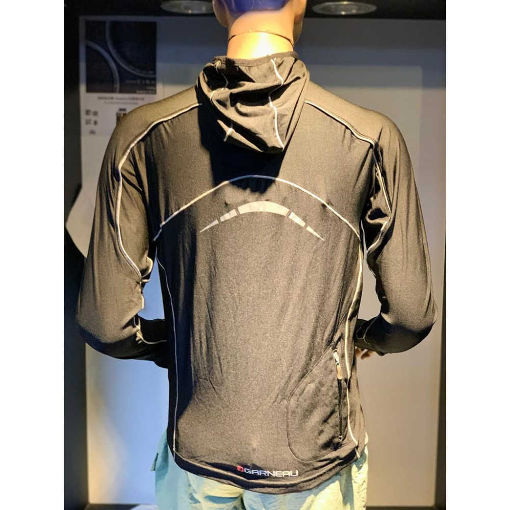 【精選特賣】LOUIS GARNEAU TECH HOODIE 男款 自行車 運動 長袖 連帽 反光條設計 外套 黑色-細節圖4