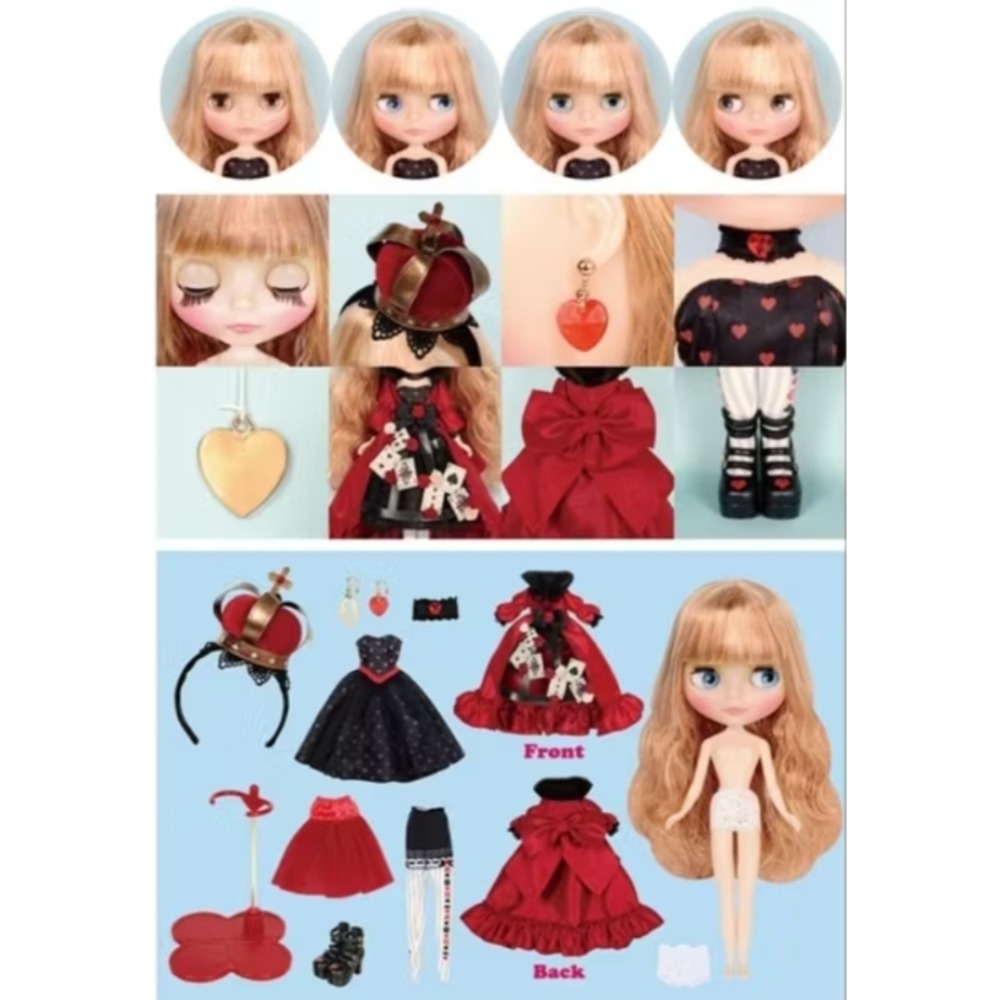 ⭐️現貨⭐️CWC限定 Neo Blythe 碧麗絲 紅心皇后 小布 Majesty of Hearts 全新-細節圖8
