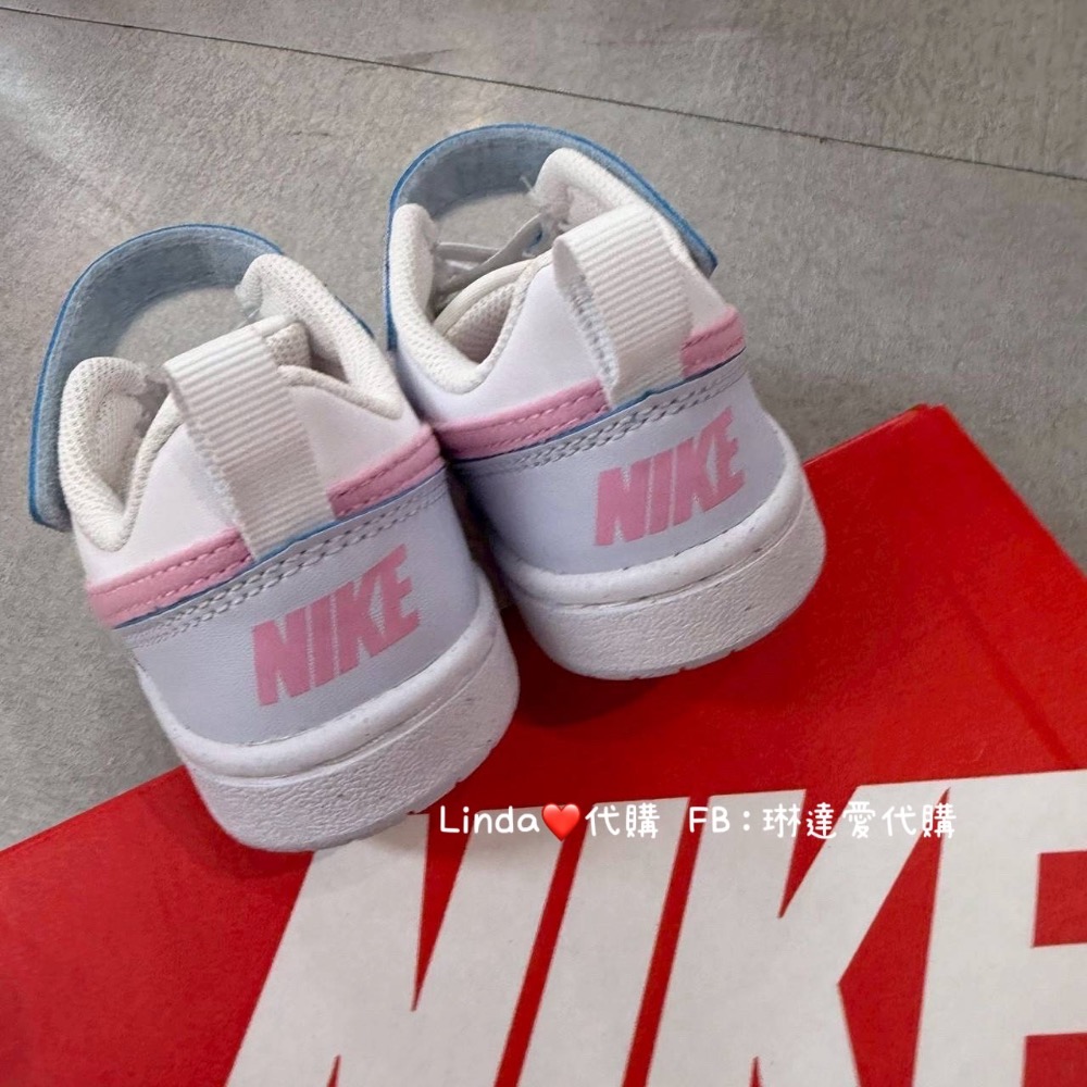 Linda❤️代購 NIKE COURT BOROUGH 童鞋 運動鞋 粉紫 IQ2726-101-細節圖3