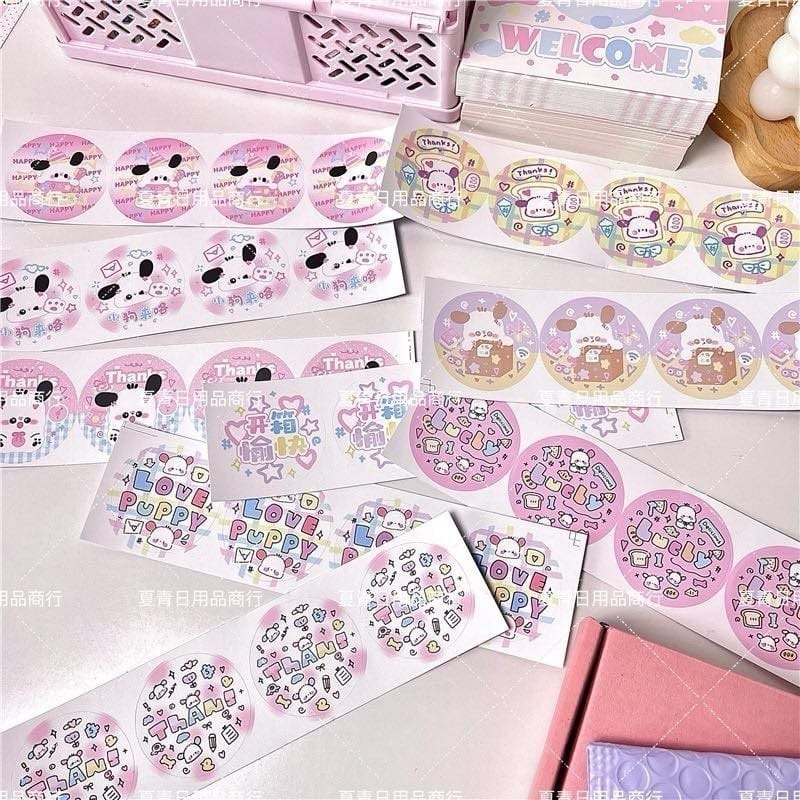 小狗隨機圓形貼1️⃣ 一張4貼