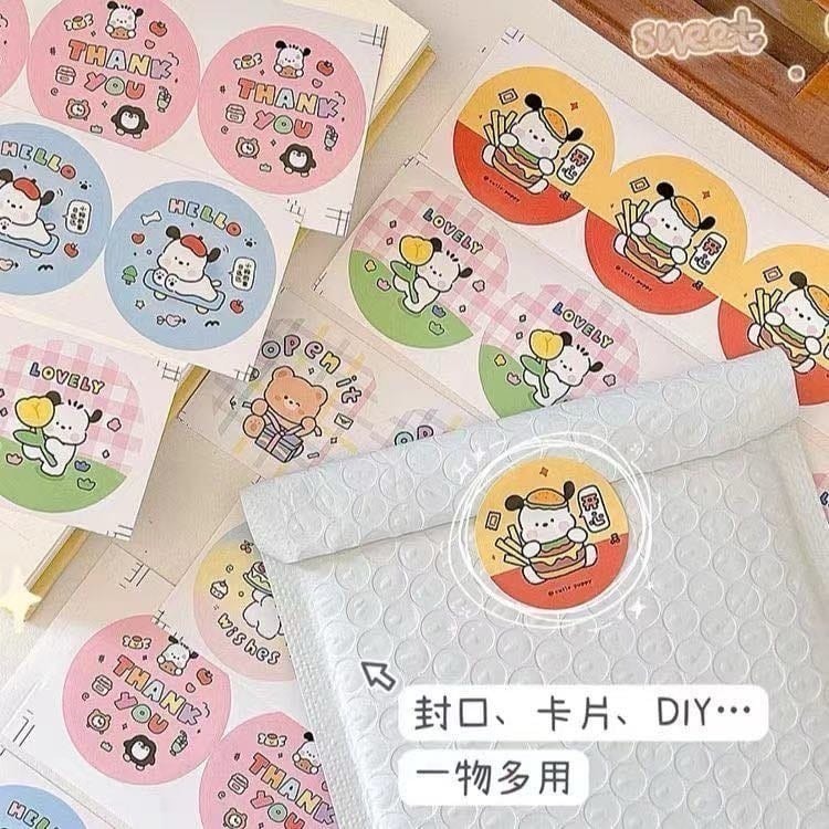 小狗隨機圓形貼2️⃣ 一張4貼