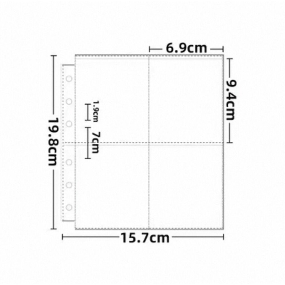 啞光A5六孔常規四格 10張