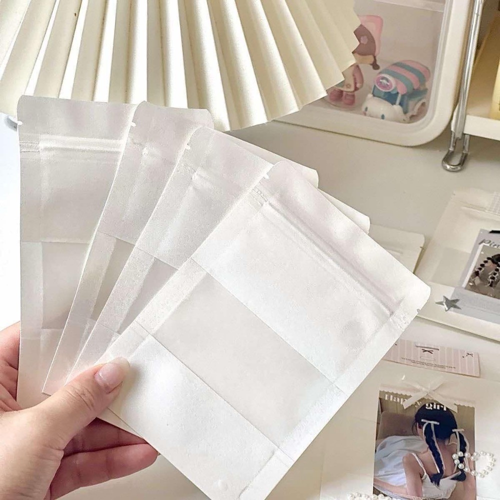 白色牛皮紙自封袋9*14公分