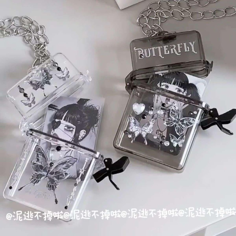 帶繩收納盒 透明款（有裂掉）