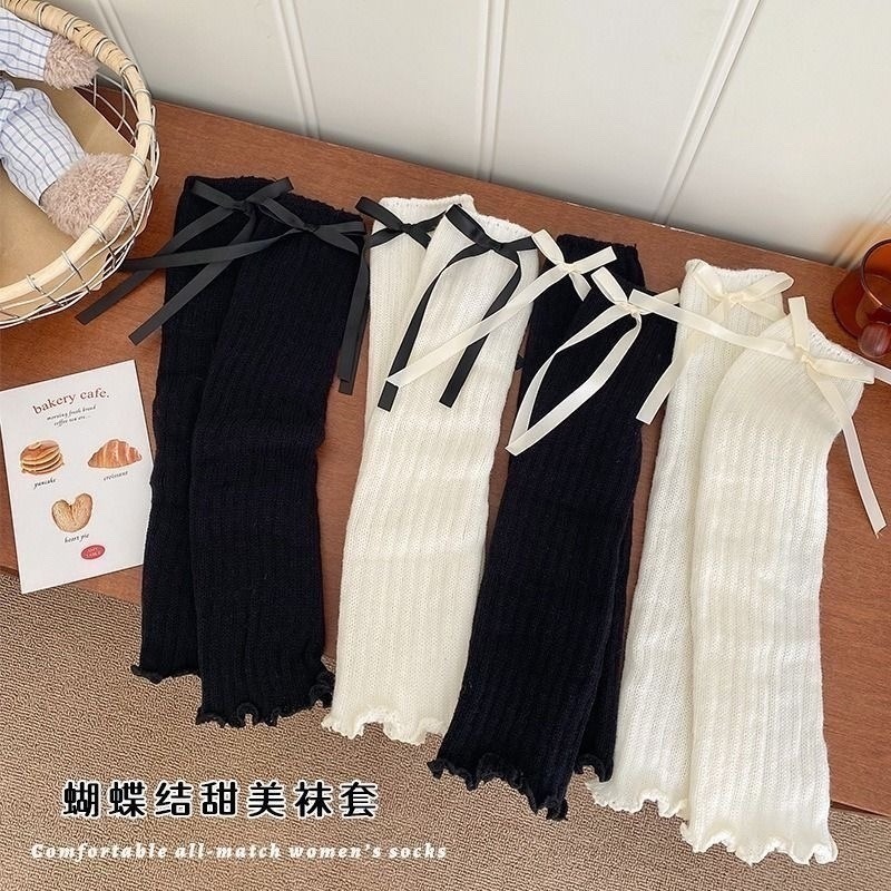 白色袖套 黑色蝴蝶結