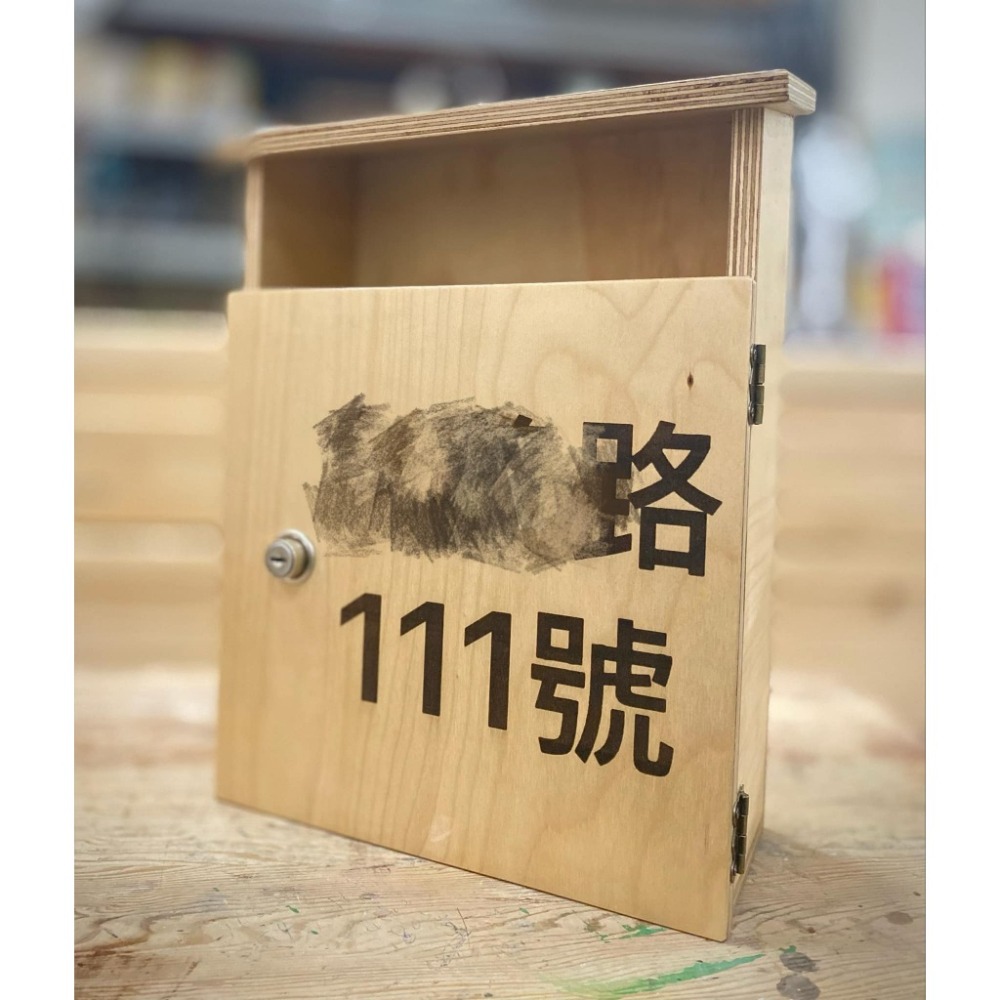 信箱~木製信箱~門牌~雷射~客製化~八街木作~-細節圖2