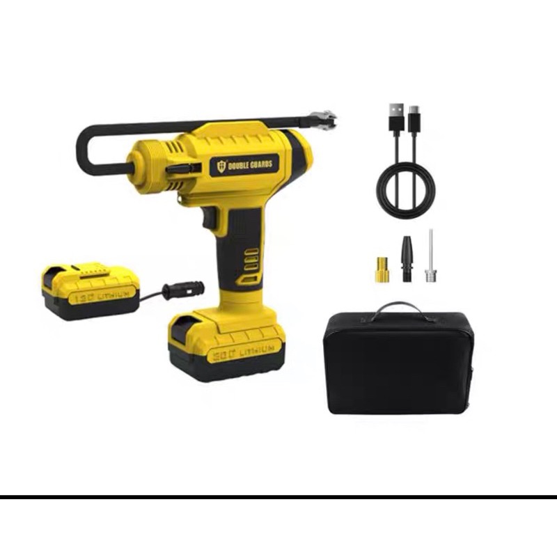 YLC。新款20V大功率 送收納袋 雙衛士 無線智慧充氣機 洗車 打泡沫 泡沫壺 車載充氣機 汽車用 打氣機 無線-細節圖7