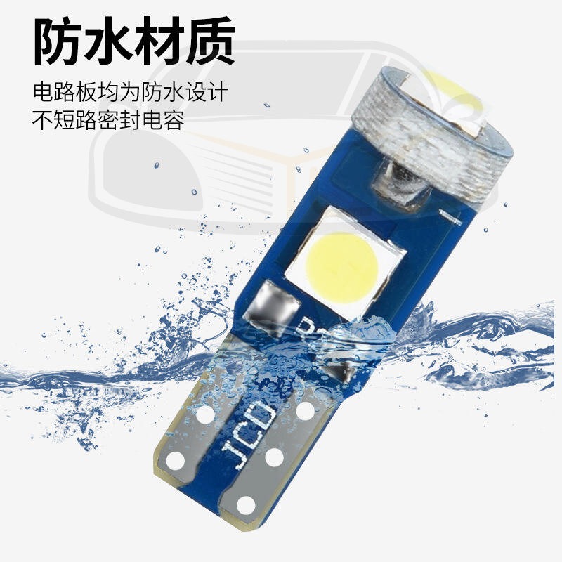 YLC。3030 T5 LED 儀表板 指示燈 閱讀燈 車牌燈 行車燈 小燈 方向燈 T5 3燈 12V-細節圖4