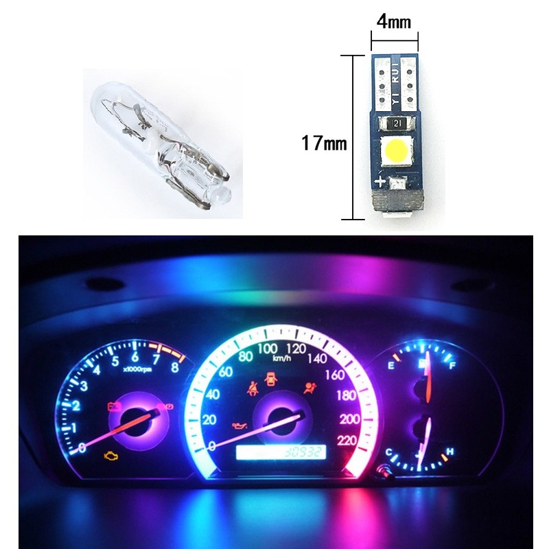 YLC。3030 T5 LED 儀表板 指示燈 閱讀燈 車牌燈 行車燈 小燈 方向燈 T5 3燈 12V-細節圖8