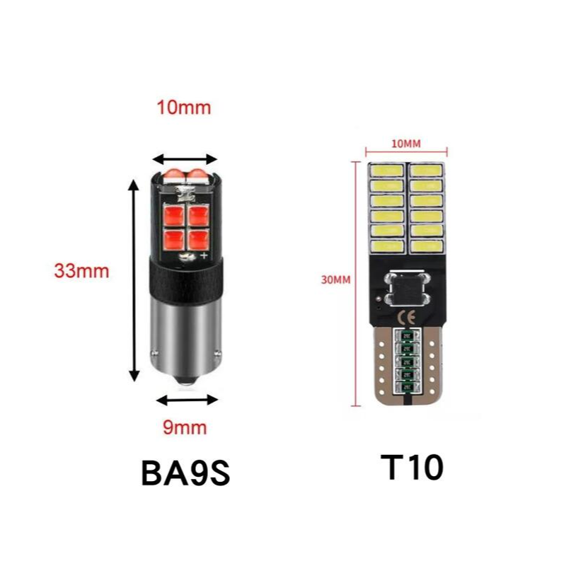 YLC。T10 LED 5送1 24V 12V 24燈恆流解碼無極性 4014小燈炸彈燈泡方向燈牌照燈室內燈 貨車遊覽車-細節圖7