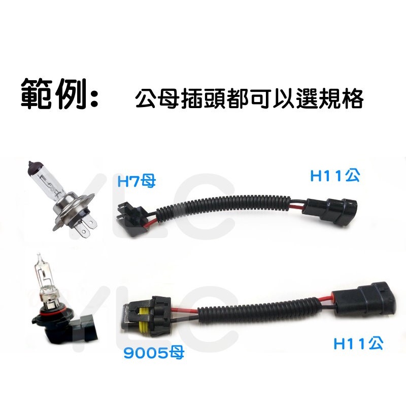 驗車線 安定器轉H1 H7 H4 9006 H11轉H1 LED 9006轉H7 插頭 PIN 轉接線組 雙光魚眼 遠近-細節圖7