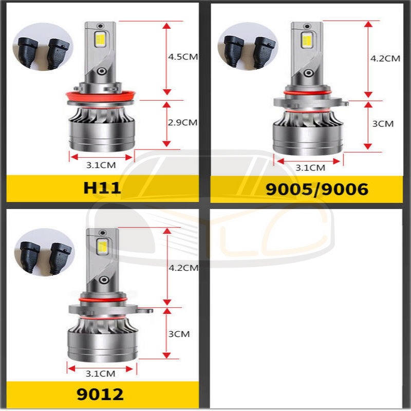 YLC。貨車24V 12V LED大燈 三色溫 LED霧燈 黃金光 白光 秒切換 H1 H3 H4 H7 H11超亮三色-細節圖9