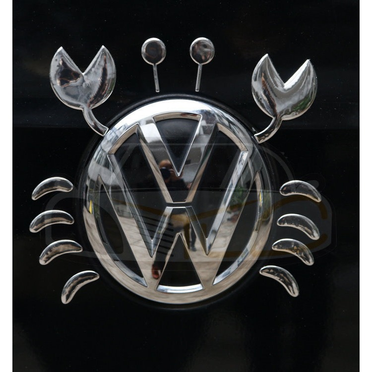 YLC。B117天使翅膀貼紙 螃蟹貼紙 金屬質感通用多種車型 3D立體車標/汽車立體貼紙/汽車貼紙/車用貼紙/LOGO-細節圖4