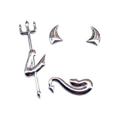 YLC。B013小惡魔貼紙 小惡魔個性立體車標 金屬質感 通用多種車型 3D立體車標/汽車立體貼紙/車用貼紙/LOGO-細節圖3