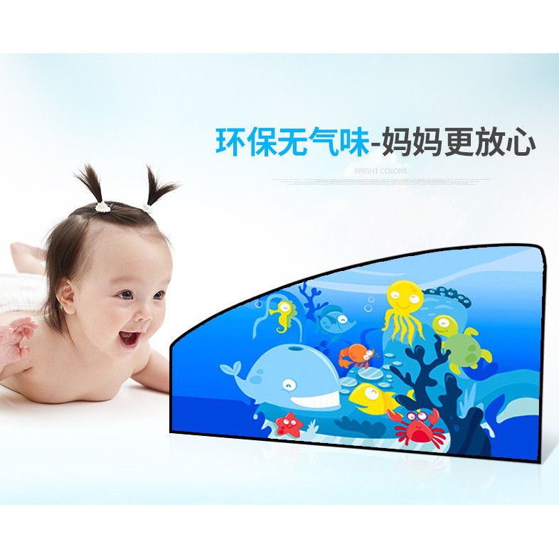 YLC。B025 車用磁吸 遮陽擋 雙層防曬 可伸縮 卡通磁性汽車窗簾 磁鐵車用遮陽簾 兒童 後座-細節圖4