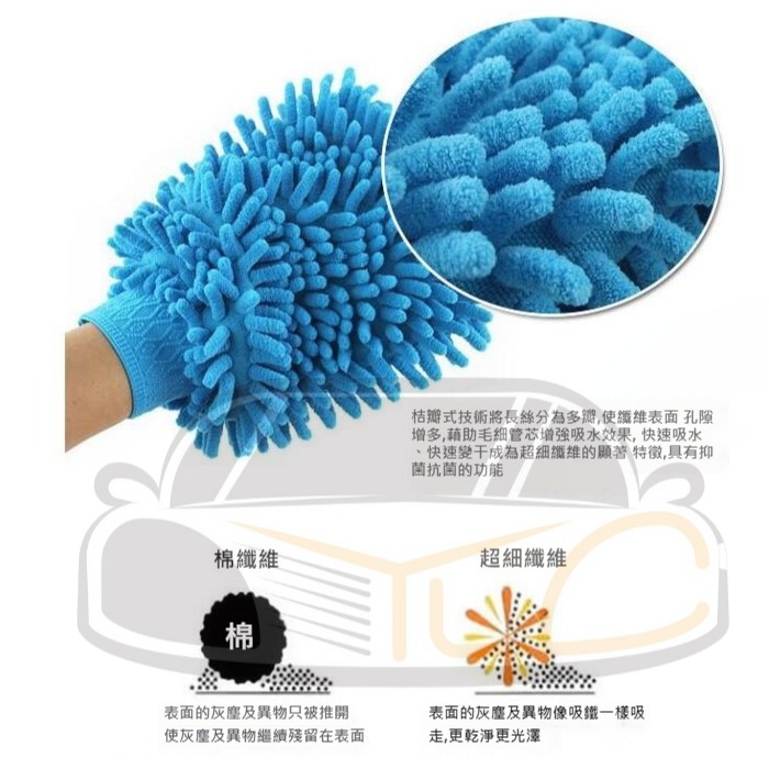YLC。珊瑚洗車手套 鍍膜 汽車美容 DIY 打蠟 拋光 鐵粉柏油 吸水布 汽機車 保養 潑水 貼膜 除塵-細節圖2