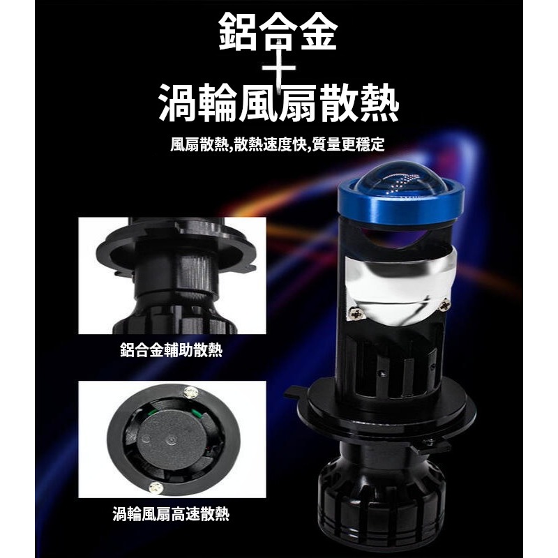 YLC。⭕️H4 魚眼大燈⭕️HS1 mini 升級款雙光透鏡 遠近燈 汽車大燈 勁戰 新名流 GP 勁風光 VP 馬車-細節圖5