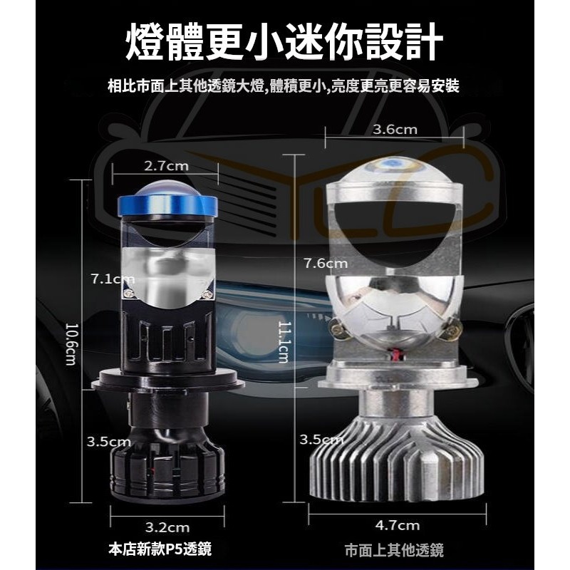 YLC。⭕️H4 魚眼大燈⭕️HS1 mini 升級款雙光透鏡 遠近燈 汽車大燈 勁戰 新名流 GP 勁風光 VP 馬車-細節圖8
