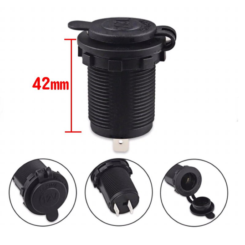 YLC。防水 12V-24V 點菸座 點菸器 點煙器母座 母頭 改裝 取電 加購線組 保險絲 B176-細節圖3