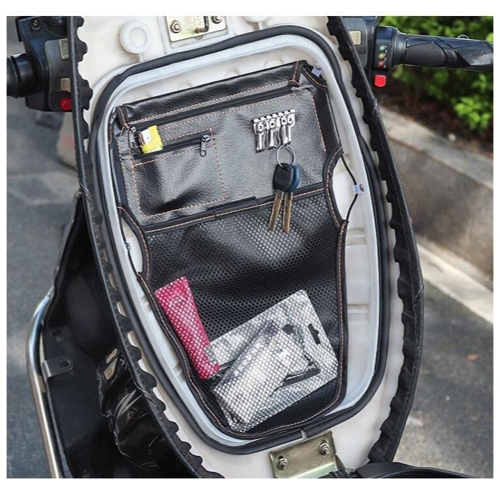 PU皮 機車內袋 置物網 置物袋置物箱 內袋收納袋 DRG GOGORO 勁戰 JETS 座墊收納袋 坐墊收納袋B158-細節圖2