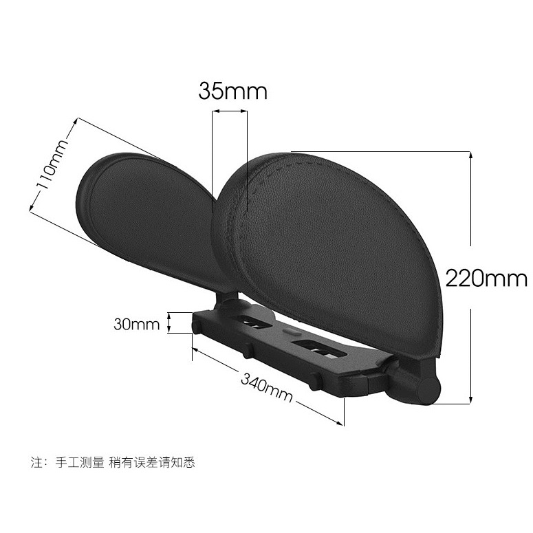 YLC。台灣現貨皮革車用側靠枕 座椅護頸枕 靠睡支撐器 座椅頸枕 車用靠墊頸部支撐 汽車睡覺神器 旅行護頸枕B042-細節圖8
