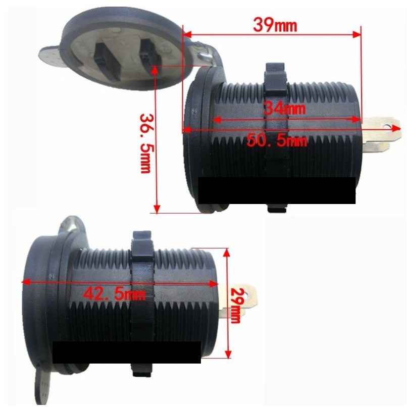 YLC。B092快充QC3.0 帶電壓表 雙孔 USB 防水 機車USB 手機車充 充電座 點菸座 車充機車充電非小U-細節圖4