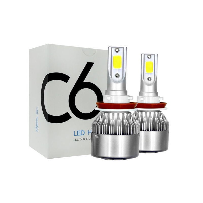 LED 大燈 C6黃光送T10/36W 3800LM COB H1/H3/H4//H7/H8/H11/9006/9012