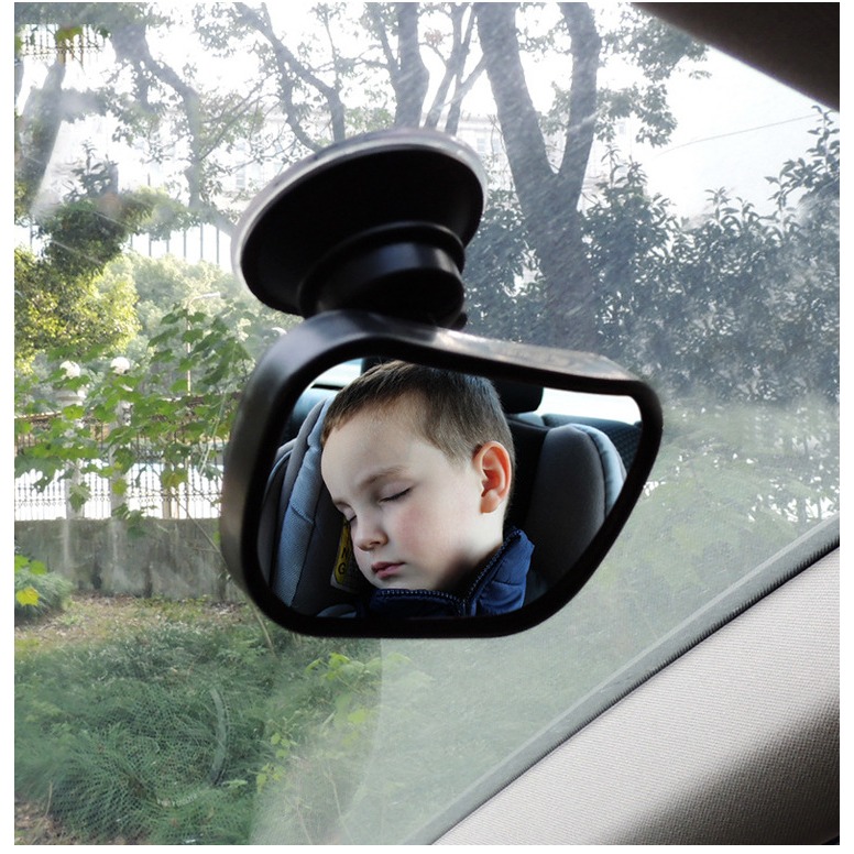 YLC。B118車內Baby鏡 後照鏡 廣角 高清 汽車用吸盤寶寶鏡 後排觀察 車內大視野鏡 車內後視鏡-細節圖5