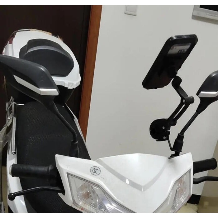 YLC。外送必備 可觸控 防水手機支架 U型車架 機車手機支架 摩托車 防水機車支架 腳踏車手機架 摩托車手機防水支架-細節圖6