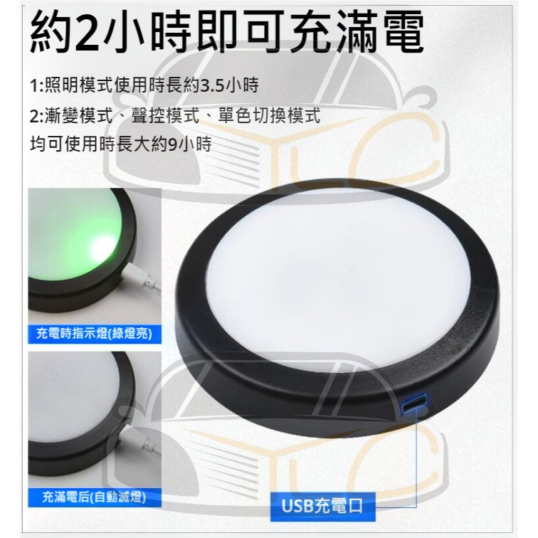 YLC。C026 免接線 充電式 車內閱讀燈 室內閱讀燈 室內燈 車內燈 氣氛燈 強磁 白光 4種模式-細節圖7