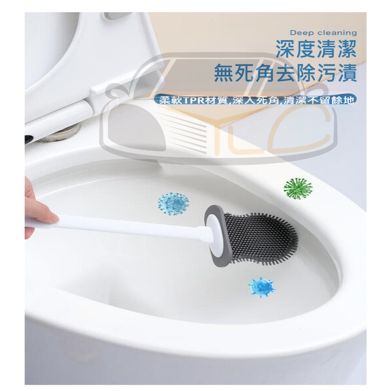 YLC。【A113】馬桶刷 清潔刷 矽膠刷 浴室清潔刷 瀝水馬桶刷 無痕貼 免打孔 馬桶內側死角清潔刷-細節圖4