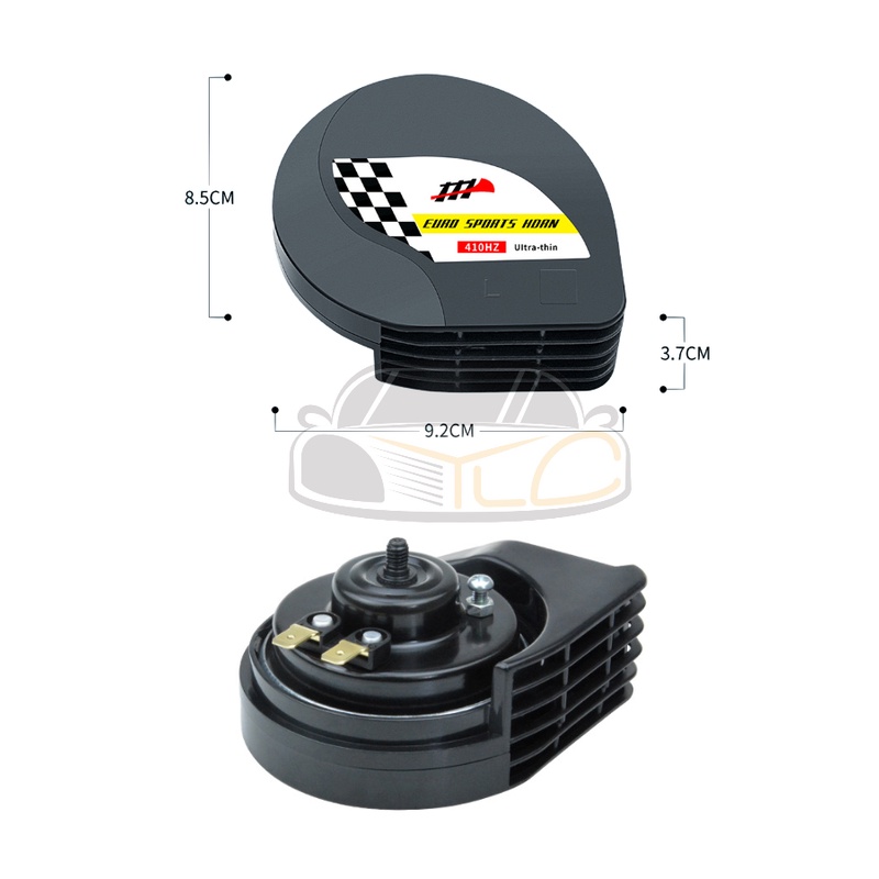 YLC。高低雙音喇叭 蝸牛喇叭 12V 喇叭 510HZ 機車喇叭 響亮 汽車喇叭 機車喇叭 雙線 通用-細節圖2